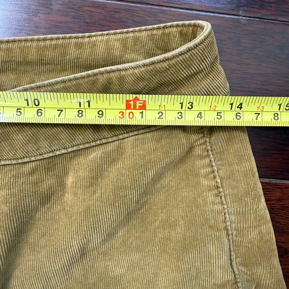Free People Just Float on Mustard Corduroy Flare Pants‎ 28 Raw Hem 70s Retro